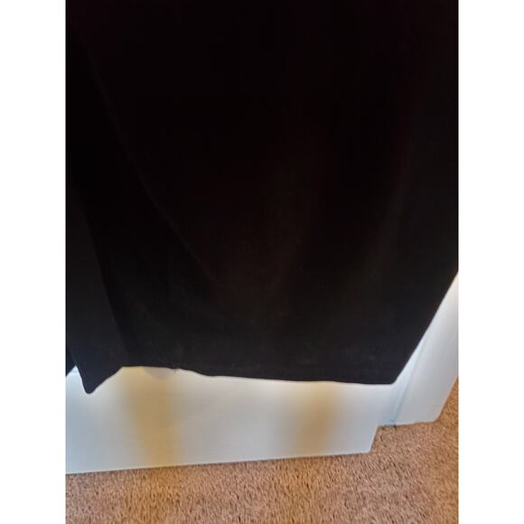 Eloquii Velvet Black Stretch Comfy Puff Sleeve Wide Leg Jumpsuit, Plus Size 24 - Picture 9 of 13